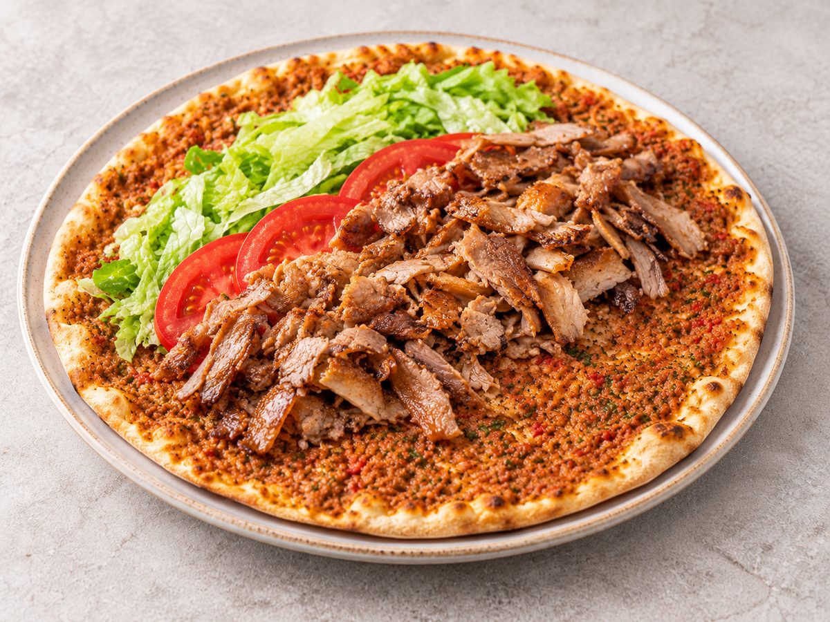 Lahmacun met döner